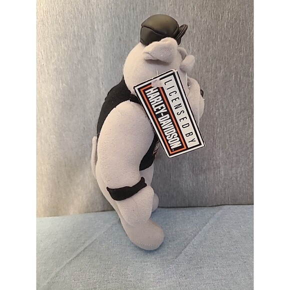 Harley Davidson Motorcycles Bulldog Vintage Plush 1993 Stuffed Animal Biker Dog - Picture 3 of 5